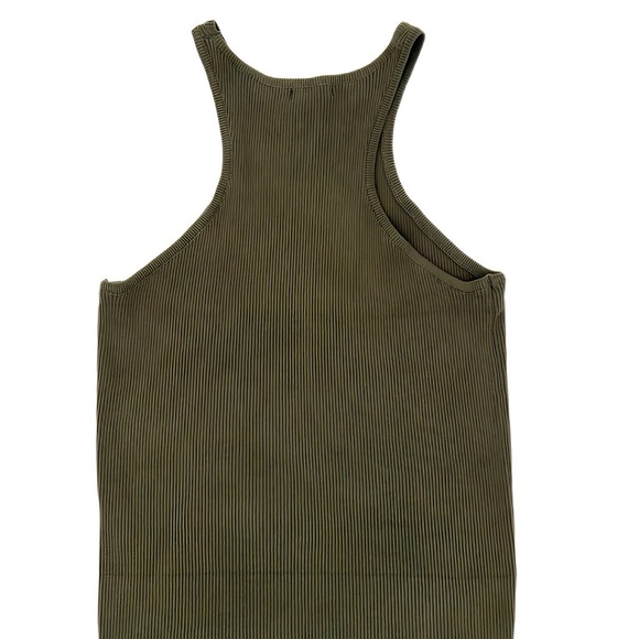 CAESCENT Olive Green Rib Stretch
Sweater Racer Tank Top | Boutique | Size Small - Picture 3 of 5